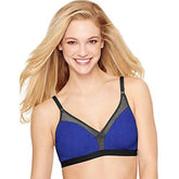 Hanes Constant Comfort -Convertible Straps - Unlined - Wire Free - Assorted Colors Black With Hot Pink UPC # 0-19585-77470-1 , Blue With Black Trim  UPC # 0-19585-77265-3 Cozy All Day Bra Assorted Sizes (XL/S)